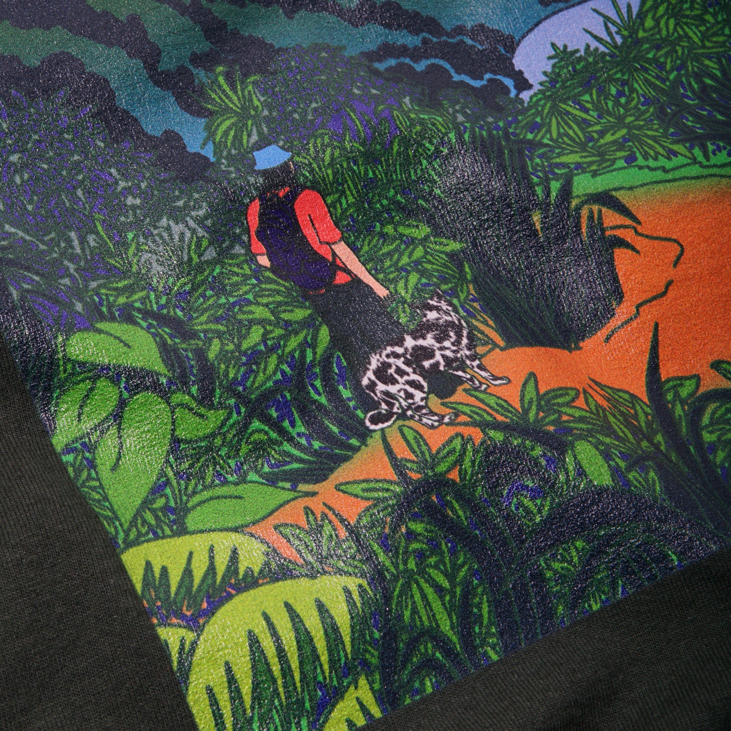 Skateboard Cafe Mountains T-Shirt Forest Green