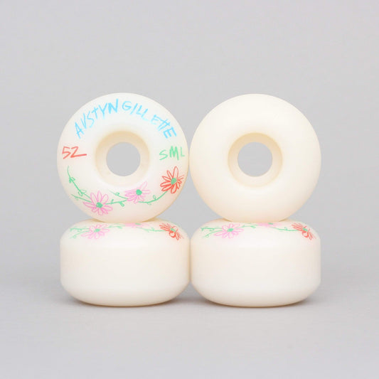 SML 52mm Austin Gillette Pencil Pushers OG Wide Skateboard Wheels White