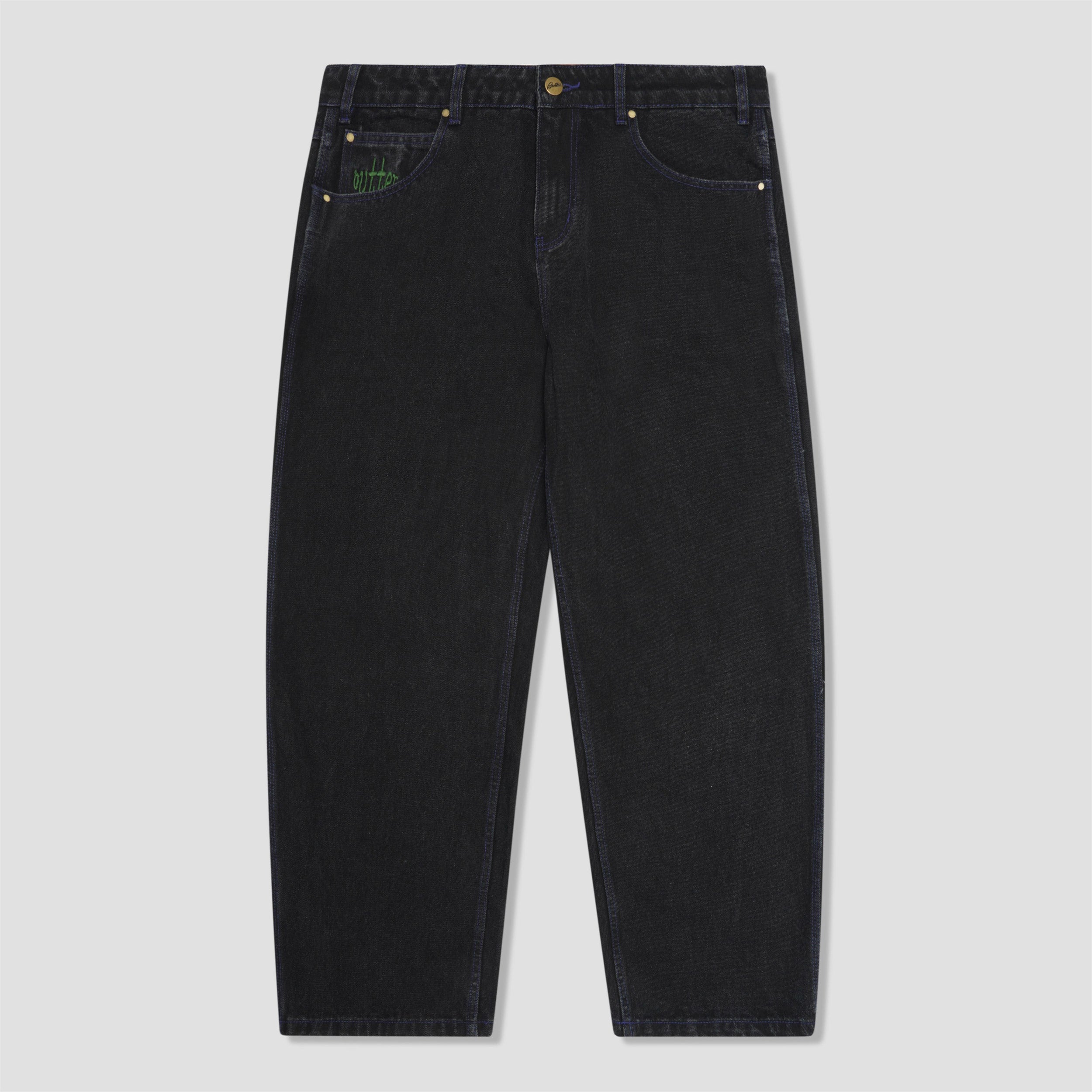 Butter Goods Spider Denim Jeans Washed Black