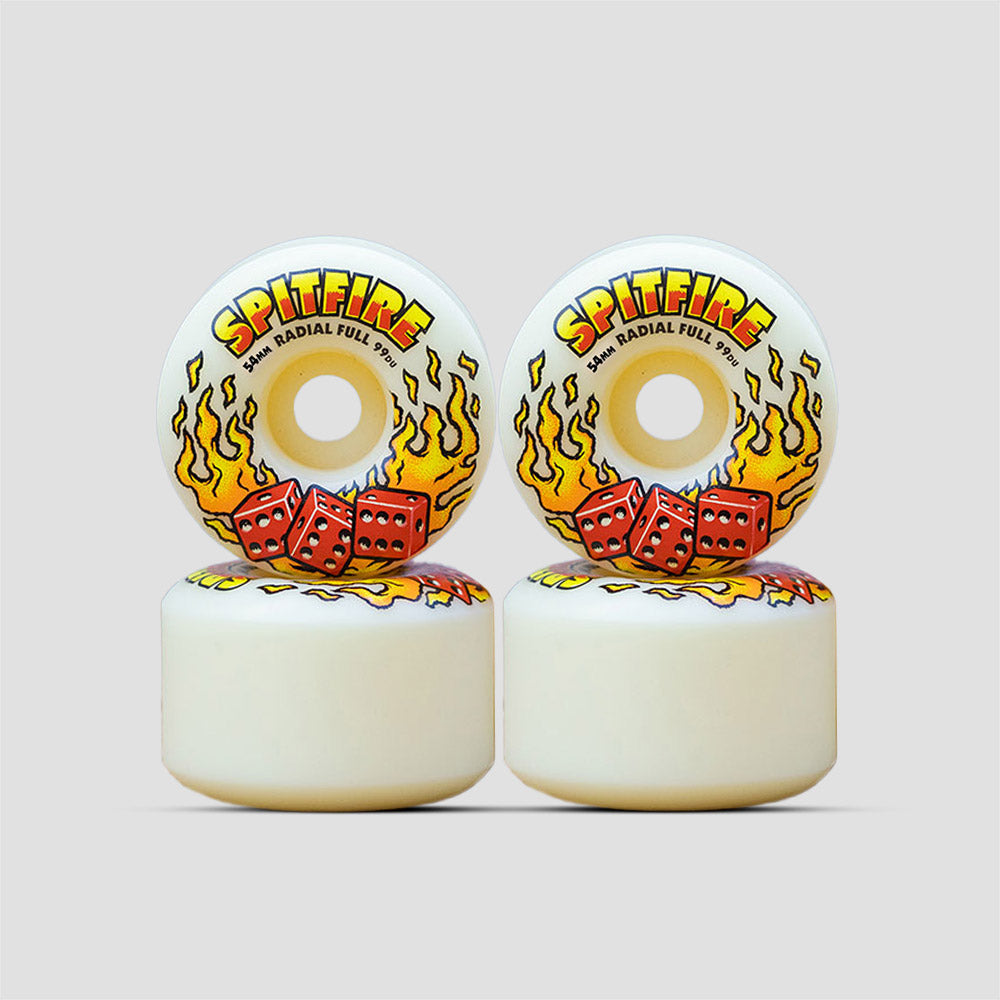 Spitfire 54mm 99A Formula Four F4 Hot Hand Radial Full Skateboard Wheels Natural