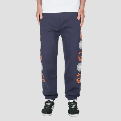 Spitfire Bighead Swirl Sweatpants Navy / Orange / White