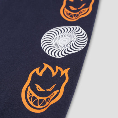 Spitfire Bighead Swirl Sweatpants Navy / Orange / White