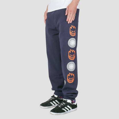 Spitfire Bighead Swirl Sweatpants Navy / Orange / White