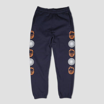 Spitfire Bighead Swirl Sweatpants Navy / Orange / White