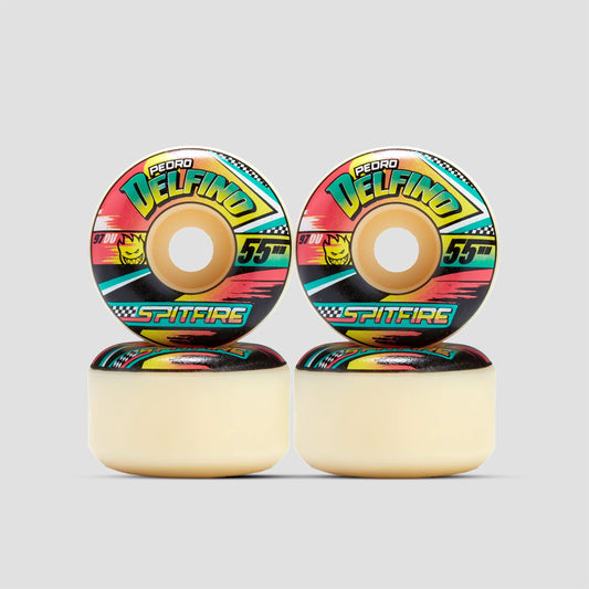 Spitfire 55mm Formula Four Pedro Turbo Radial 97DU Skateboard Wheels