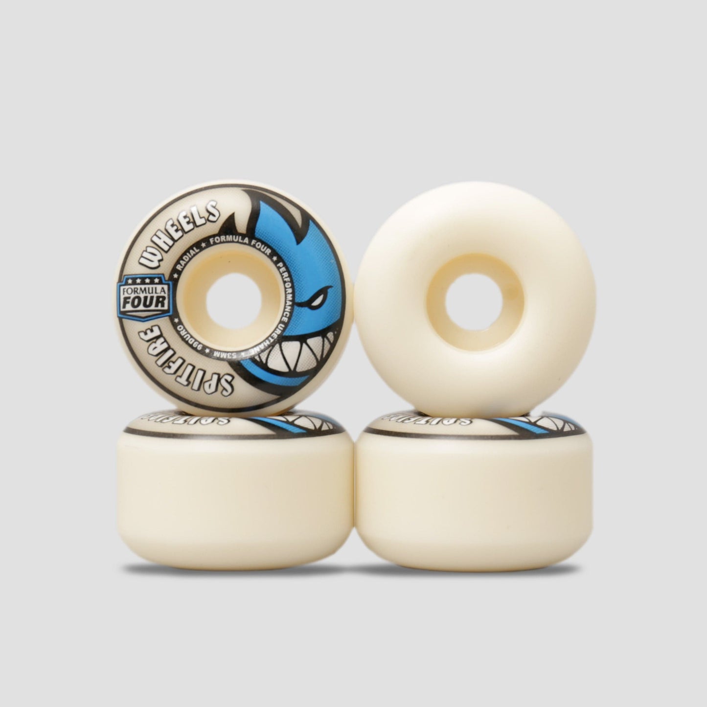 Spitfire 53mm 99DU Formula Four Radial Skateboard Wheels Natural