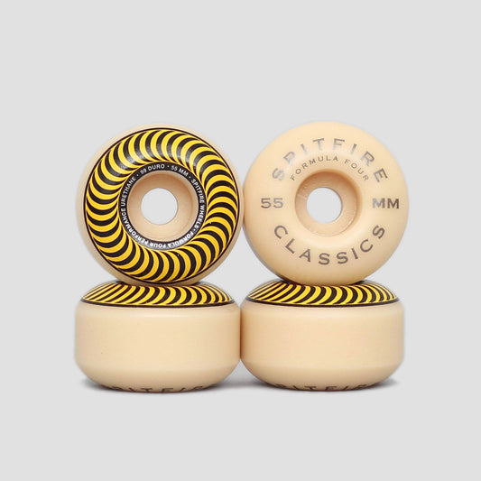 Spitfire 55mm 99DU Formula Four Classics Wheels Natural / Yellow