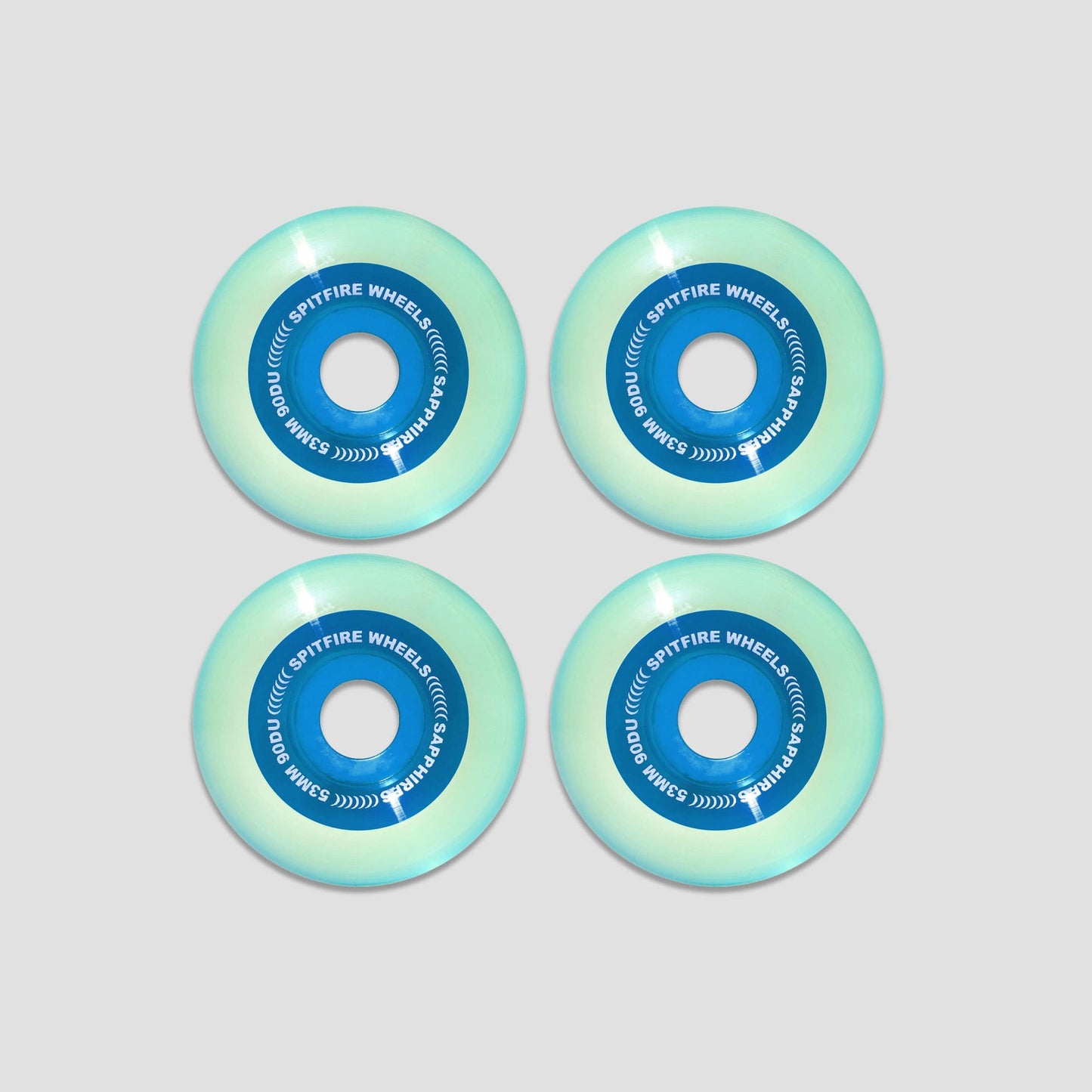 Spitfire 56mm 90a Sapphires Radial Skateboard Wheels Blue