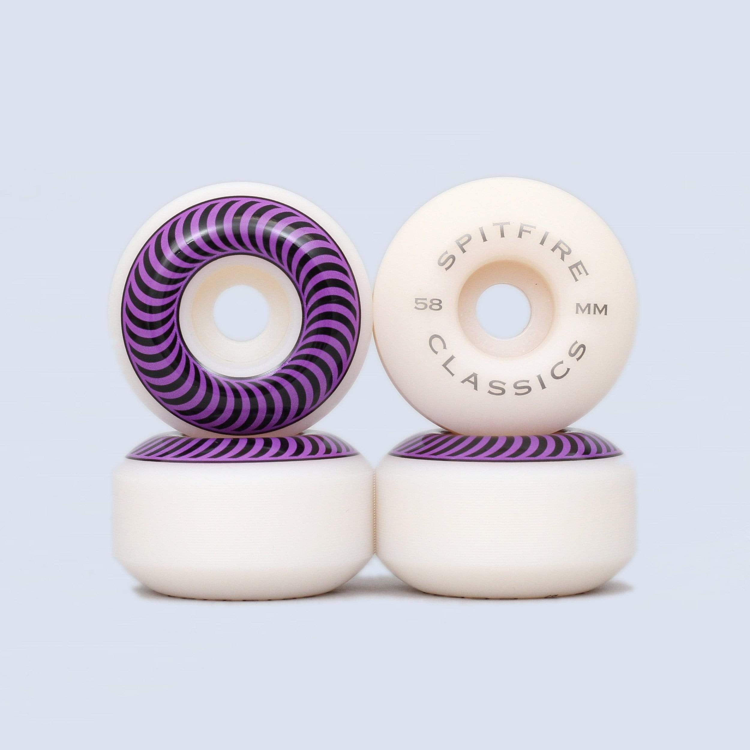 Spitfire 58mm Classic Skateboard Wheels White