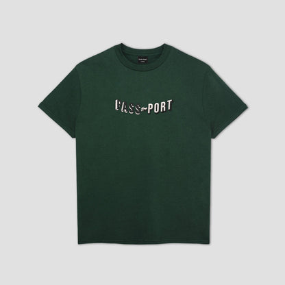 PassPort Sunken Logo Embroidery T-Shirt Forest Green