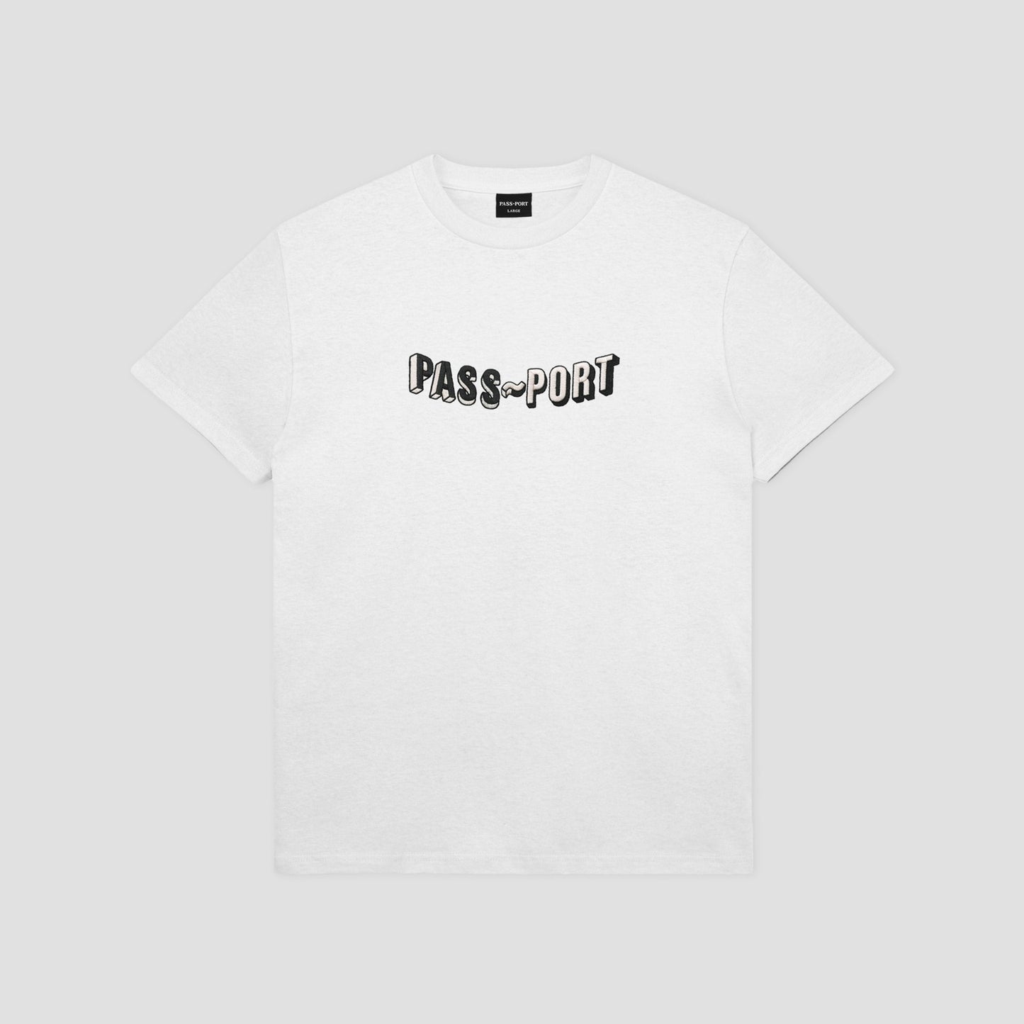 PassPort Sunken Logo Embroidery T-Shirt White