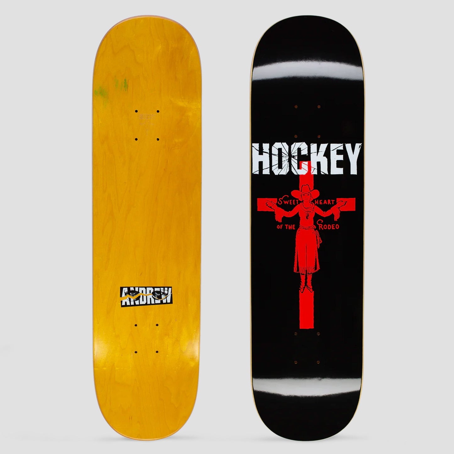 Hockey 8.25 Andrew Allen Sweet Heart Skateboard Deck Black