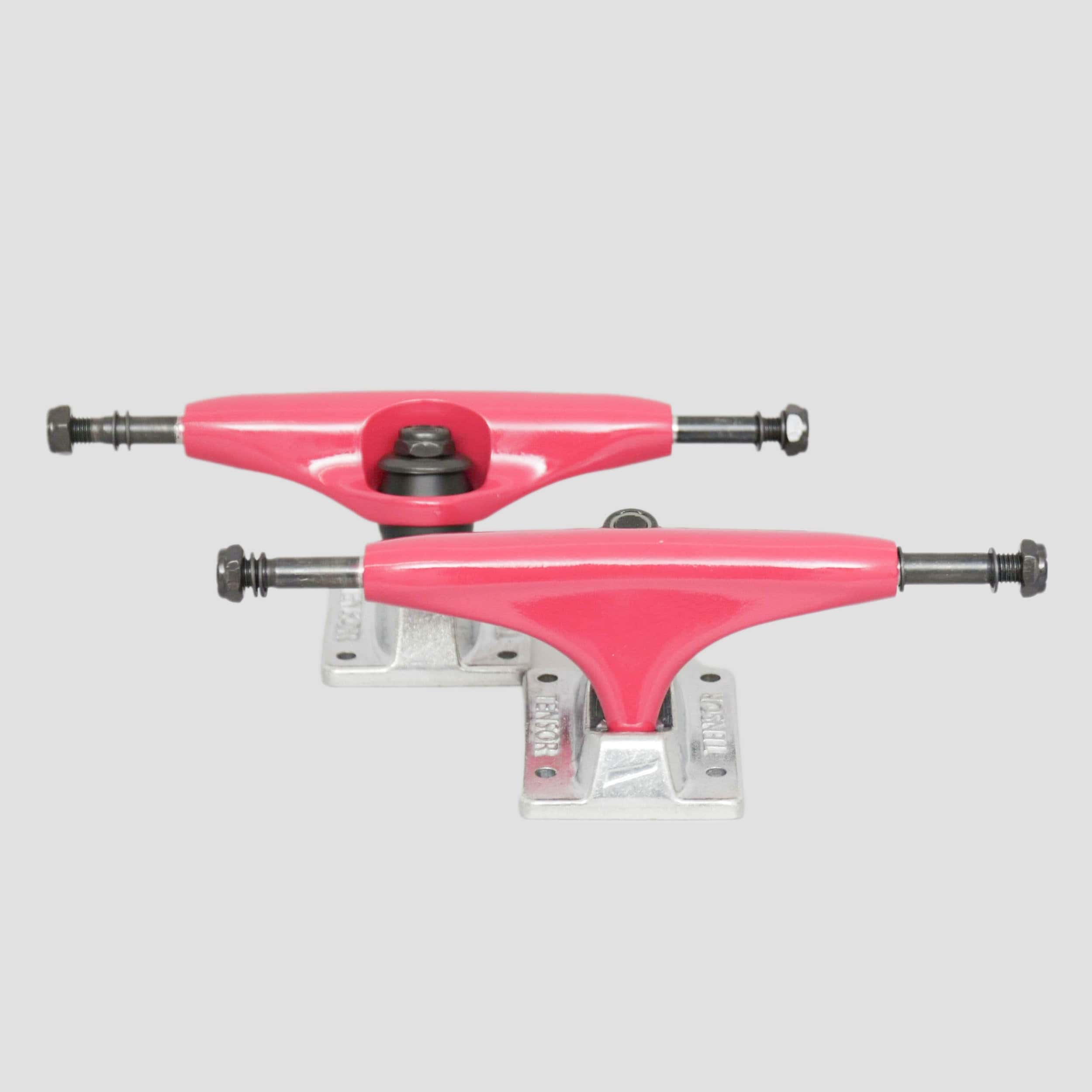 Tensor 5.0 Alloy Skateboard Trucks Crimson / Raw (Pair)