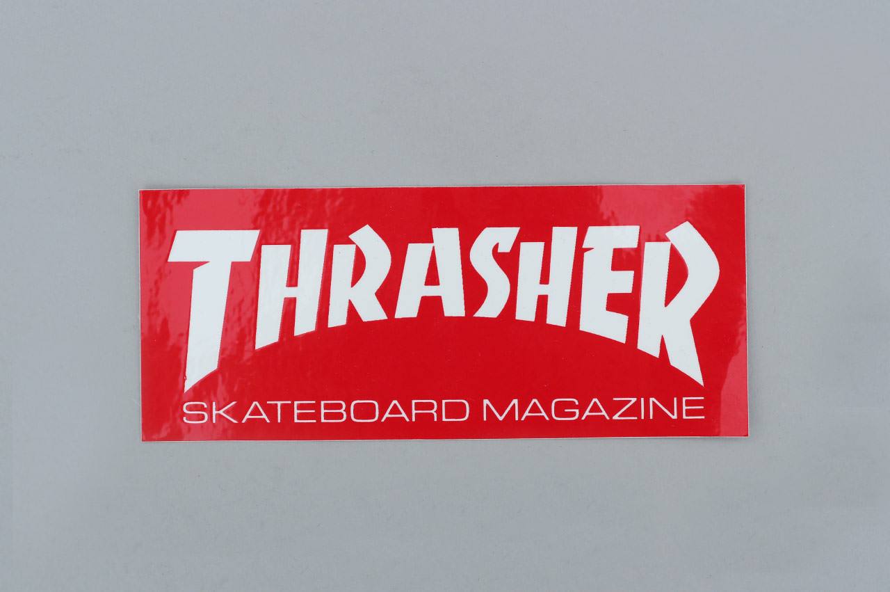 Thrasher Skate Mag Logo Medium Sticker Red