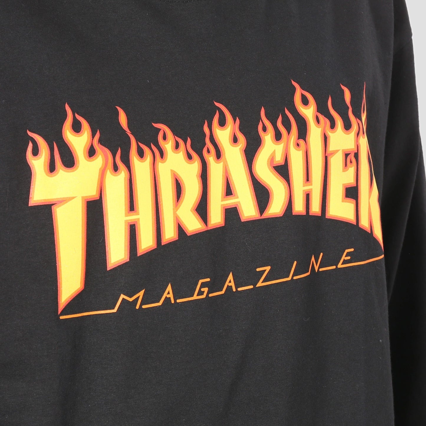 Thrasher Flame Logo Longsleeve T-Shirt Black