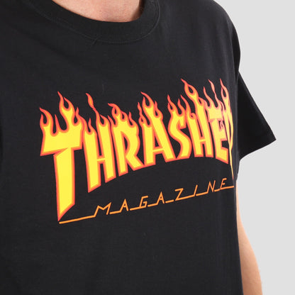 Thrasher Flame Logo T-Shirt Black