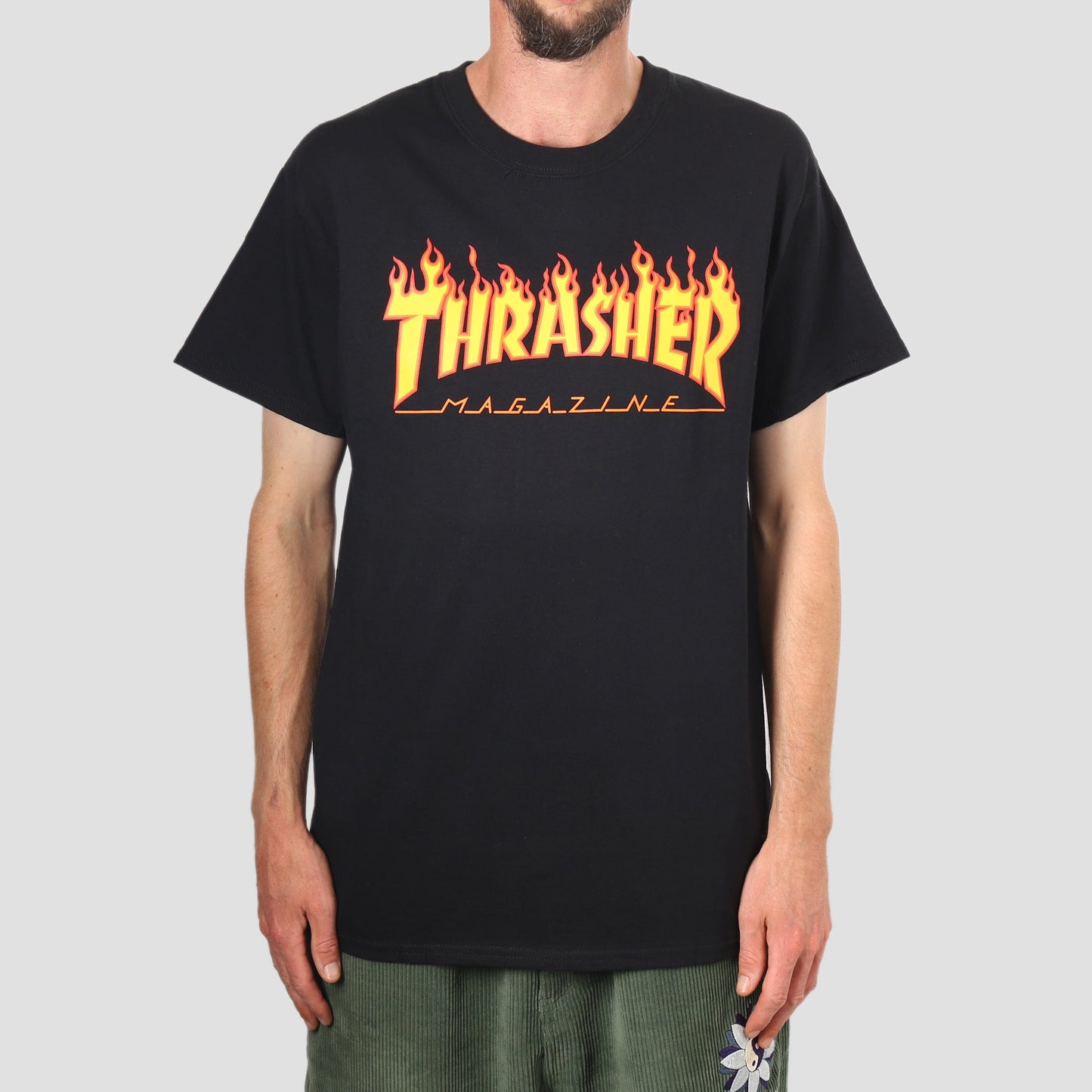 Thrasher Flame Logo T-Shirt Black