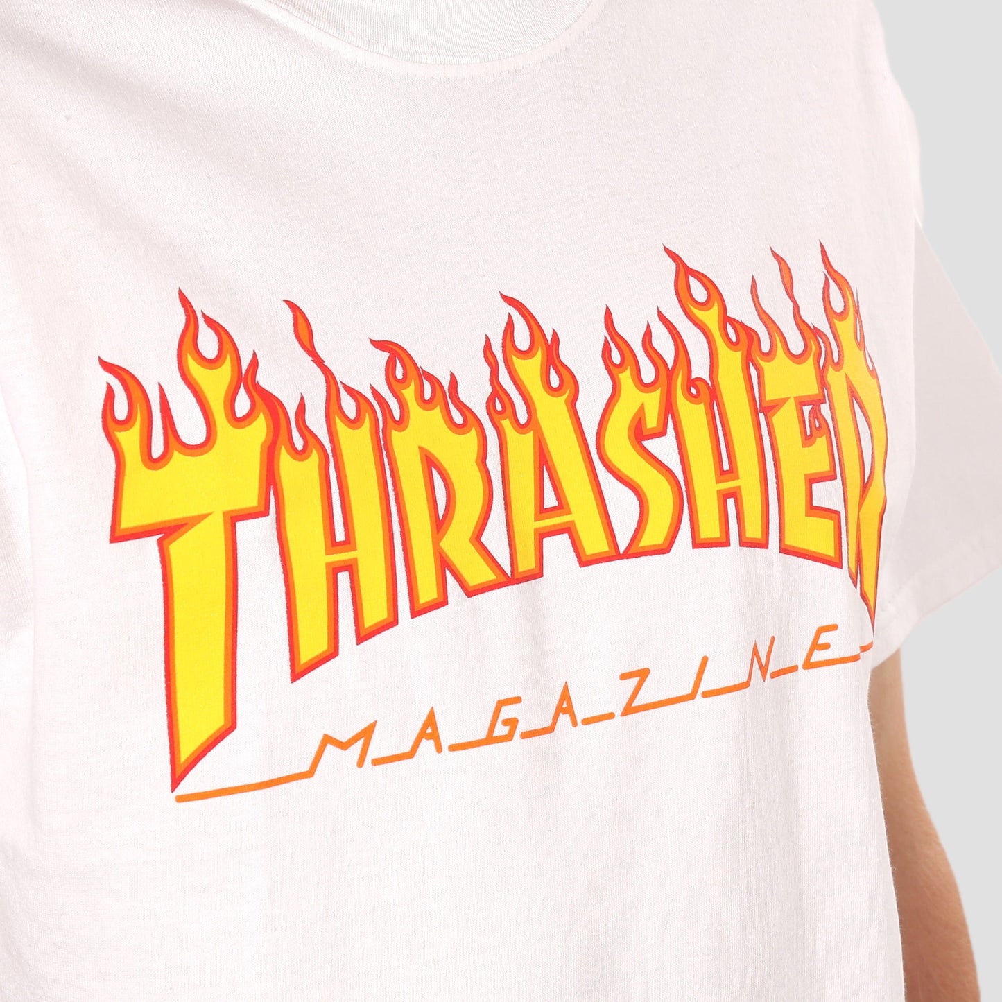 Thrasher Flame Logo T-Shirt White