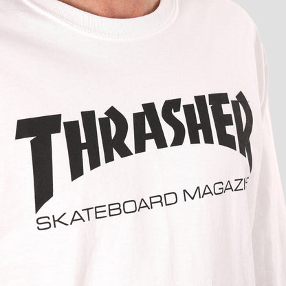 Thrasher Mag Logo Longsleeve T-Shirt White