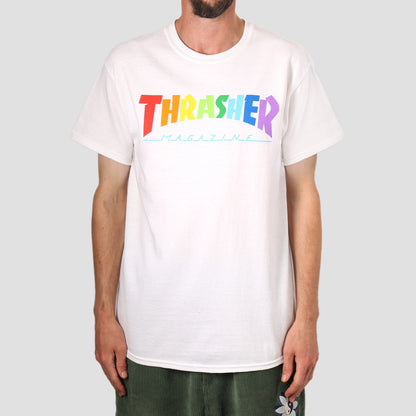 Thrasher Rainbow Mag T-Shirt White