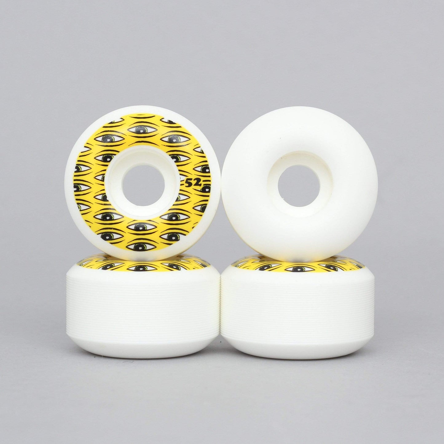 Toy Machine 52mm All Seeing Wheels White / Yellow