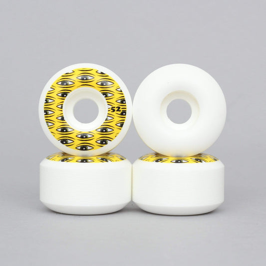 Toy Machine 52mm All Seeing Wheels White / Yellow