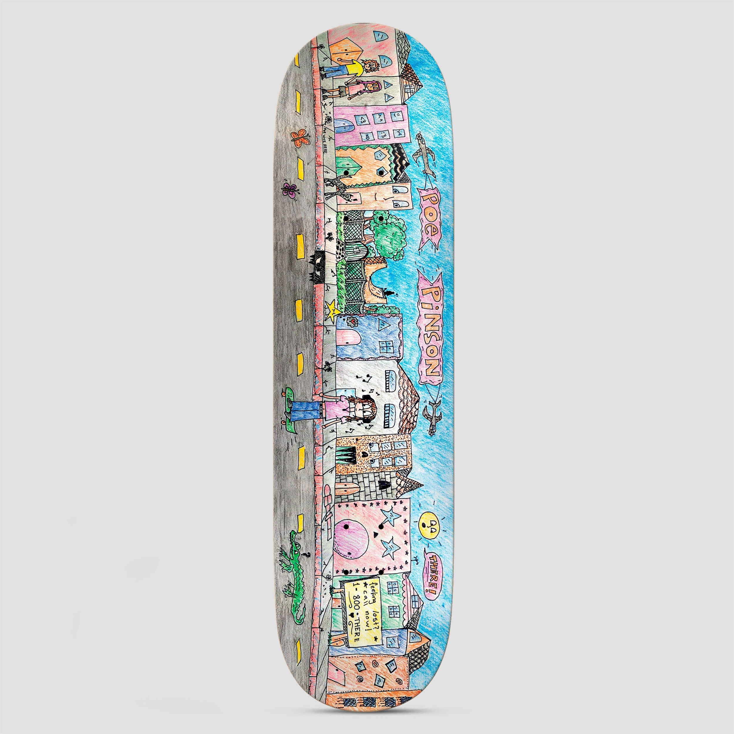 There 8.25 Poe Poe Wuz Here Skateboard Deck Multi