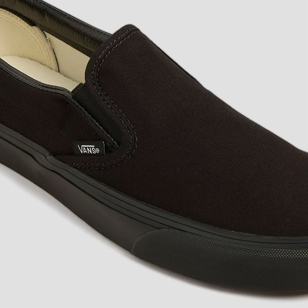 Vans Classic Slip-On Skate Shoes Black Black