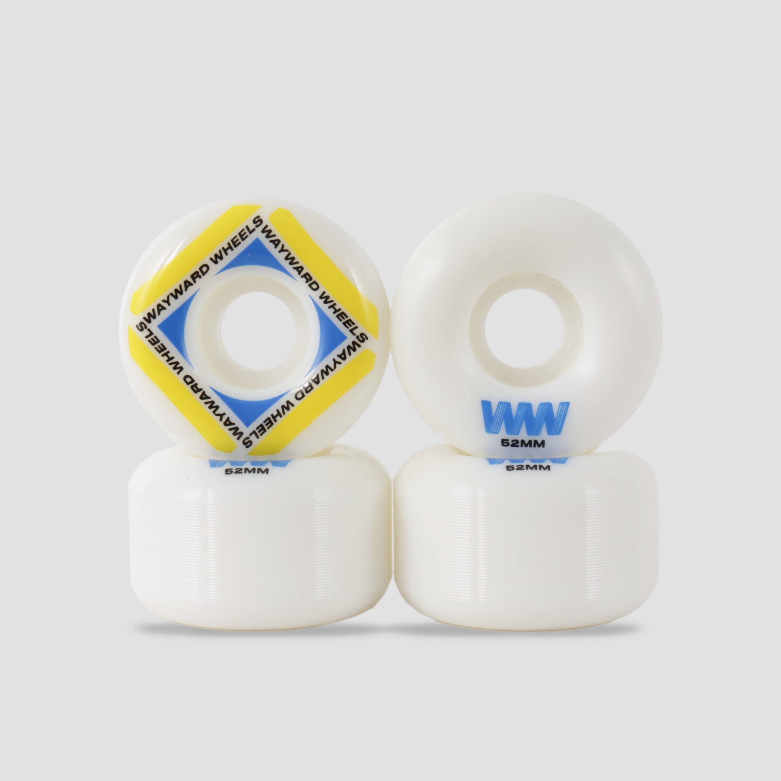 Wayward Waypoint Formula 52mm Skateboard Wheels White / Yellow / Blue