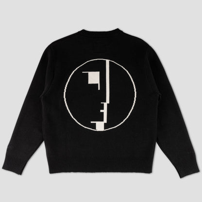 Welcome x Bauhaus Emblem Knit Crew Black