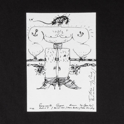 Welcome x Bauhaus Exquisite Corpse Garment-Dyed T-Shirt Black