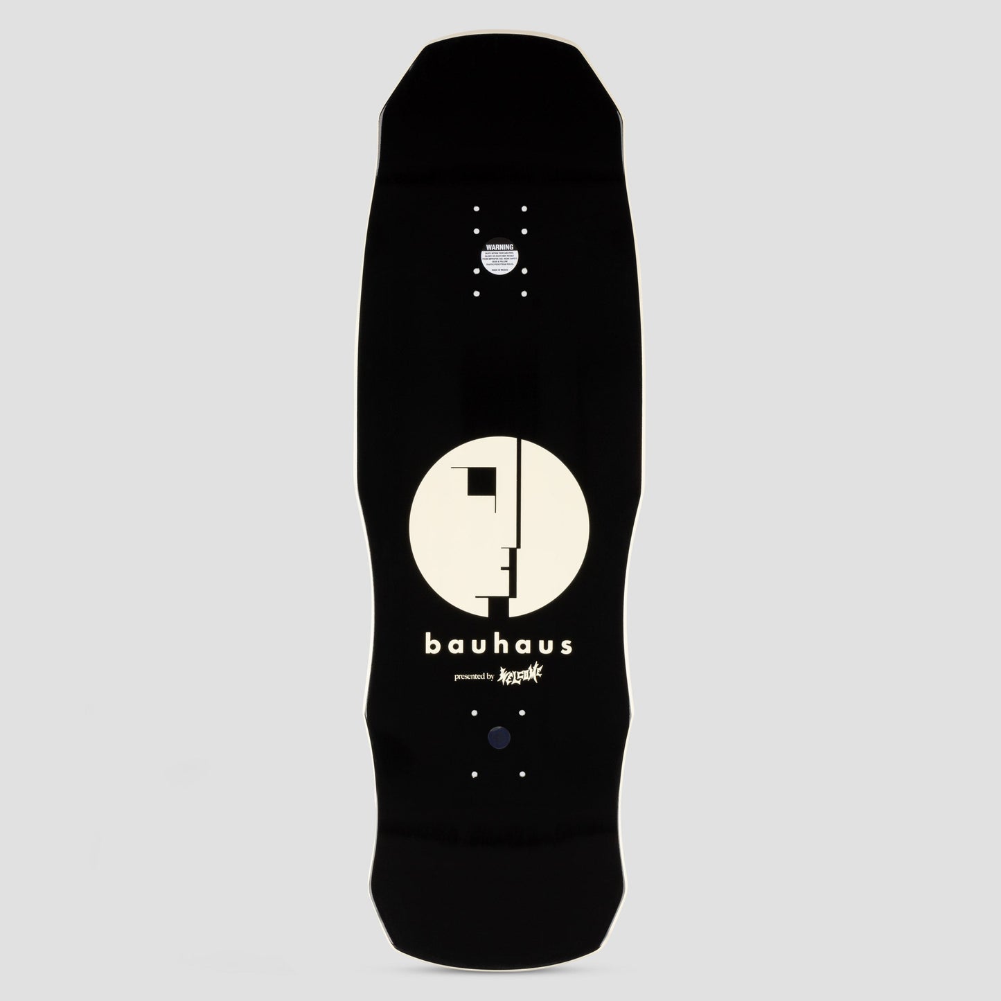 Welcome x Bauhaus 9.85 Portrait on Dark Lord Skateboard Deck Bone