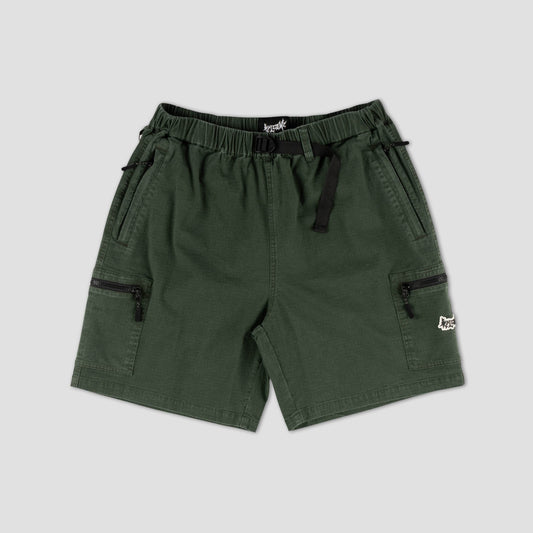 Welcome Summit Enzyme Washed Nylon Ripstop Cargo Short Ivy