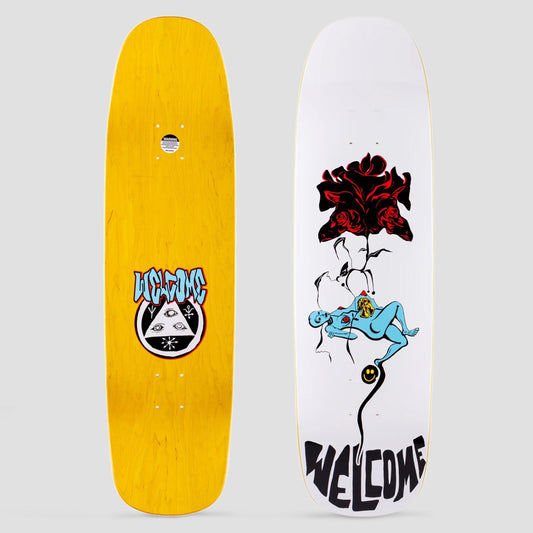 Welcome 8.75 Lessrach On Son Of Golem Skateboard Deck White