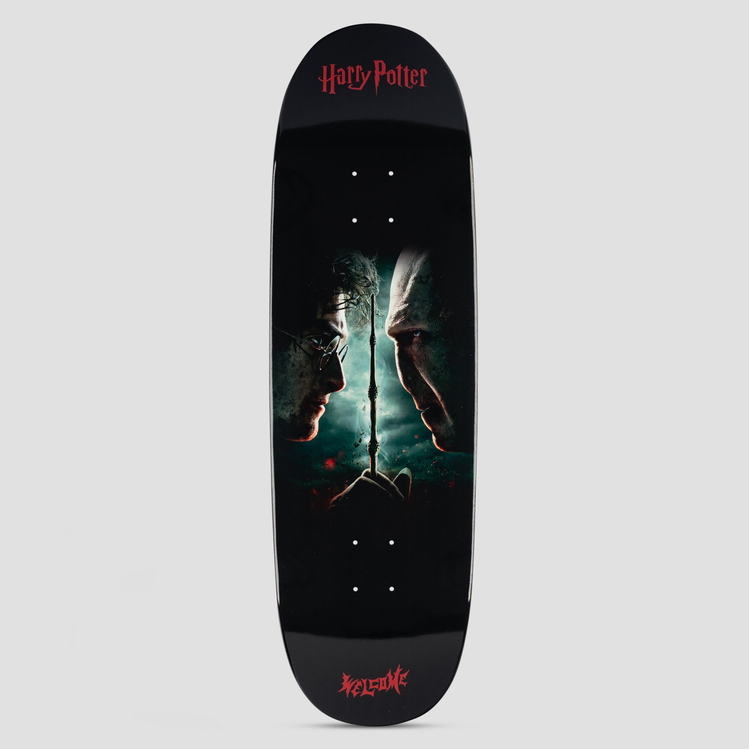 Welcome X Harry Potter 9.5 Finale Skateboard Deck Black Dip