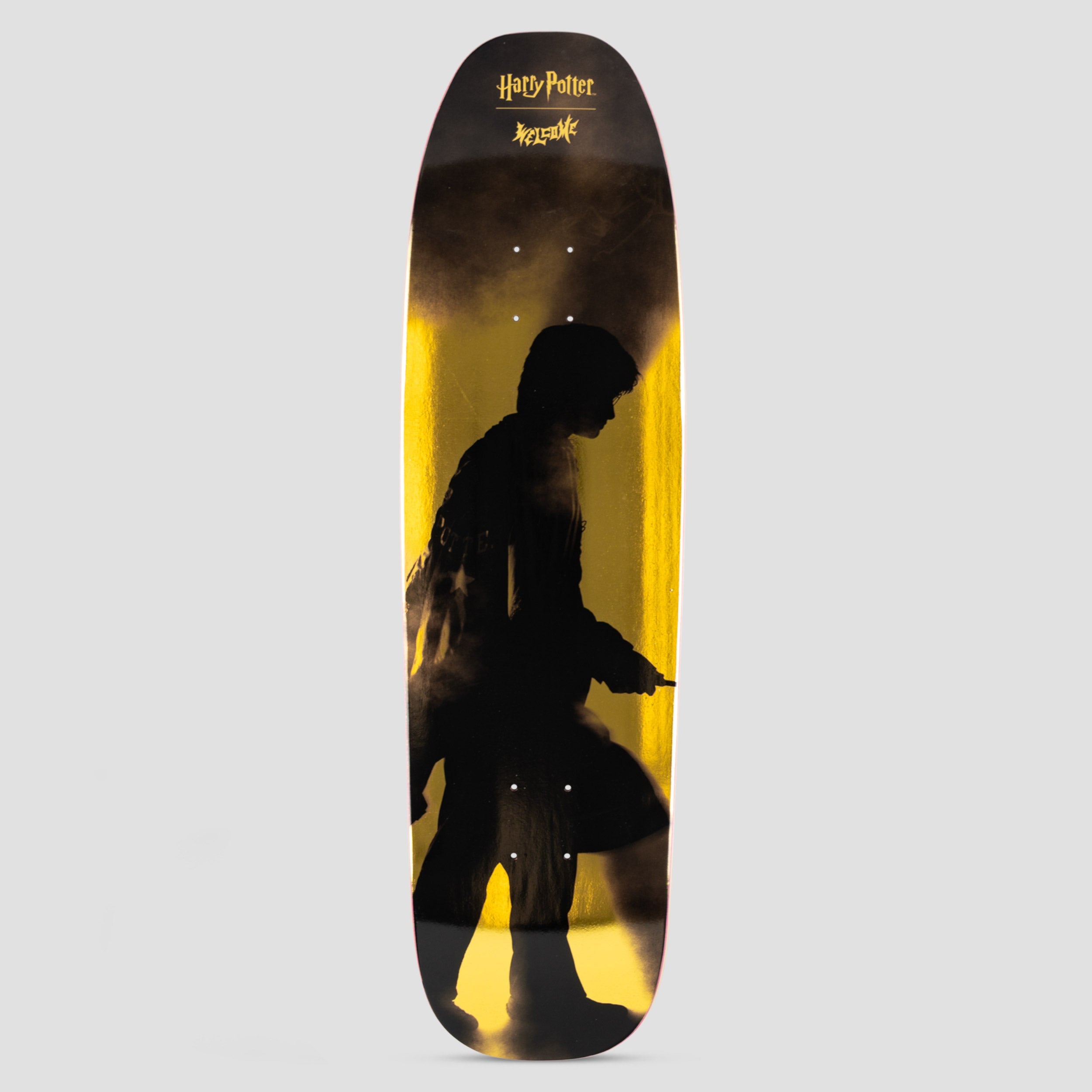 Welcome X Harry Potter 8.75 Seeker Skateboard Deck Gold Foil
