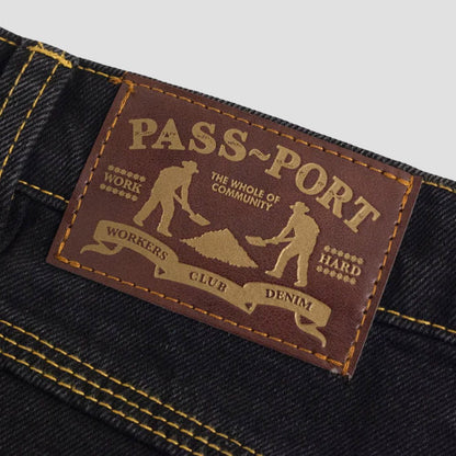 PassPort Workers Club Denim Jean Washed Black