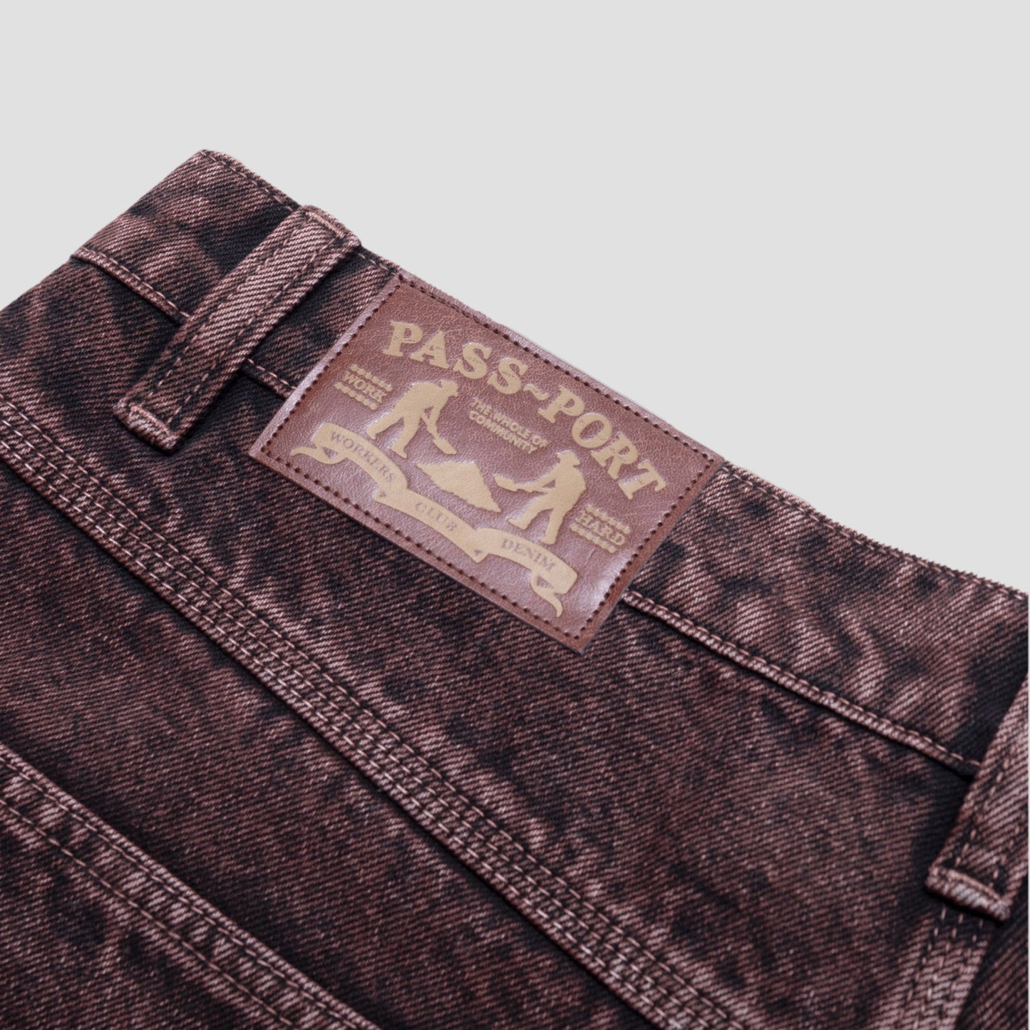 PassPort Workers Club Denim Jean OverDye Wine