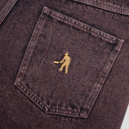 PassPort Workers Club Denim Jean OverDye Wine