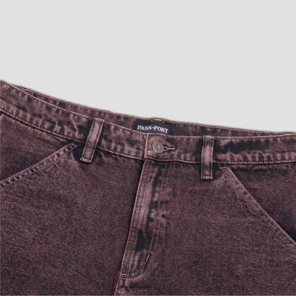 PassPort Workers Club Denim Jean OverDye Wine