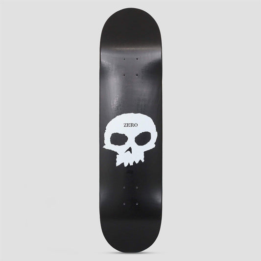 Zero 7.75 Single Skull Skateboard Deck Black / White