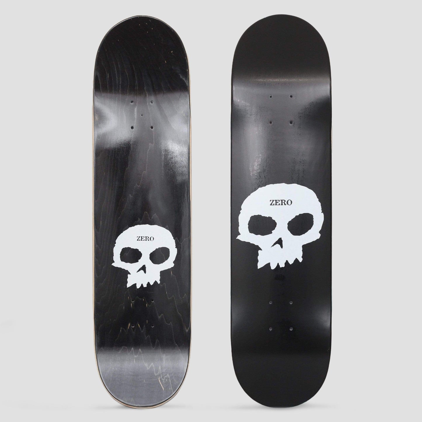 Zero 8.5 Single Skull Skateboard Deck Black / White